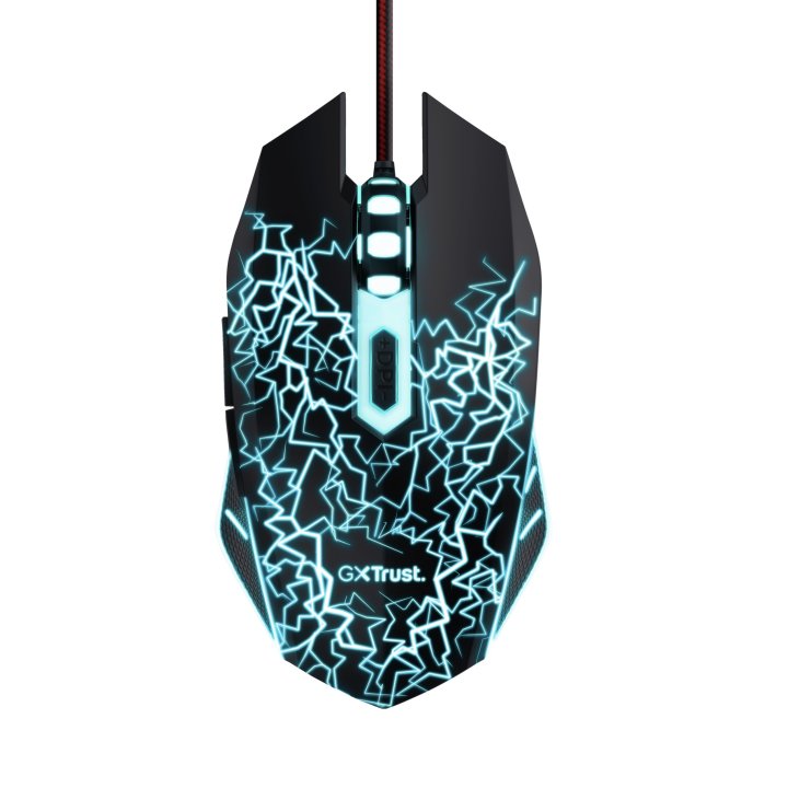 Mouse Trust Gaming Gxt 105x Izza Iluminacion Led 4000 Dpi 6 Botones 24618
