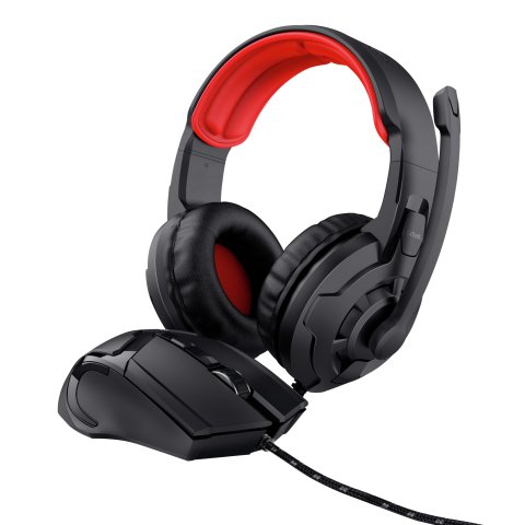 Kit Gaming Trust Basics Compuesto Por Headset Y Mouse 24761