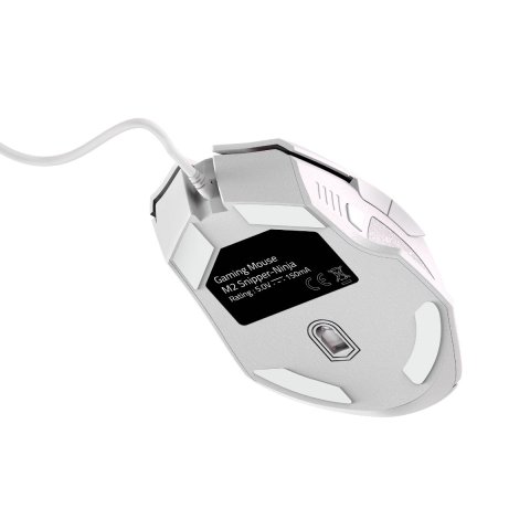 Mouse Energy Sistem Gaming Rgb Esg M2 Sniper-ninja Color Blanco 8 Botones Configurables Huano Aceleracion 22g Iluminacion Rgb