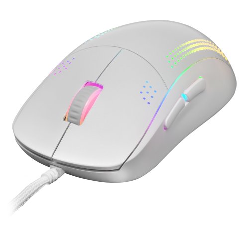 Mouse Mars Gaming Rgb Mmpro White Ambidiestro 32k Dpi Optica Pixart 3335pro 9 Botones 4 De Ellos Extraibles Switeches Mecanic