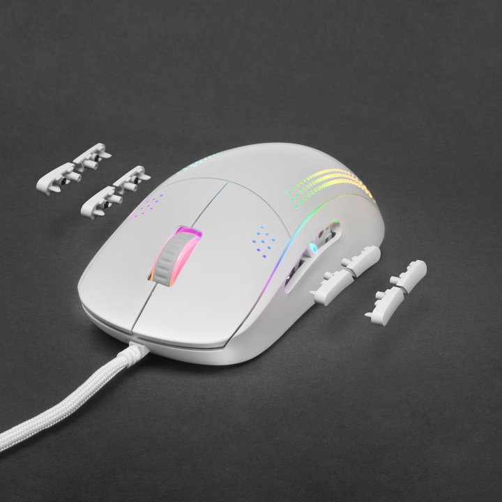 Mouse Mars Gaming Rgb Mmpro White Ambidiestro 32k Dpi Optica Pixart 3335pro 9 Botones 4 De Ellos Extraibles Switeches Mecanic