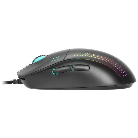 Mouse Mars Gaming Rgbmmpro Black Ambidiestro 32k Dpi Optica Pixart 3335pro 9 Botones 4 De Ellos Extraibles Switeches Mecanico