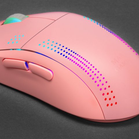Mouse Mars Gaming Rgb Mmpro Pink Ambidiestro 32k Dpi Optica Pixart 3335pro 9 Botones 4 De Ellos Extraibles Switeches Mecanico