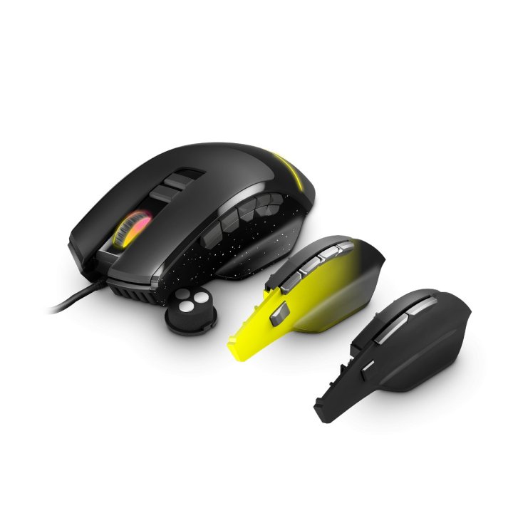 Mouse Energy Sistem Gaming Rgb Esg M5 Triforce 15 Botones Configurables Huano Con 3 Botonoeras Intercambiables 10000dpi Peso 