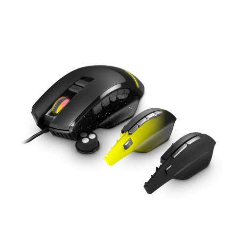 Mouse Energy Sistem Gaming Rgb Esg M5 Triforce 15 Botones Configurables Huano Con 3 Botonoeras Intercambiables 10000dpi Peso 