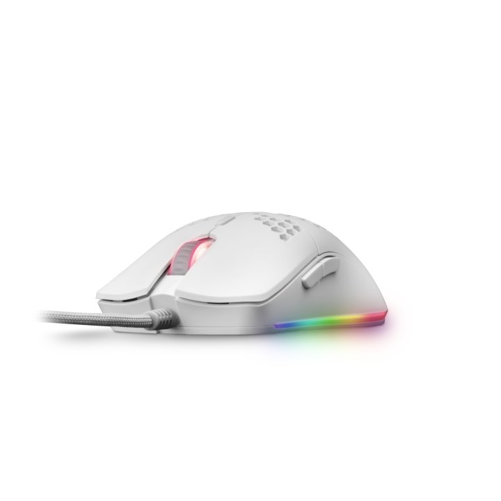 Mouse Mars Gaming Rgb Mmax Diseo Hive White 12400dpi Pixart 3327pro Switch Huano Superficie Perforada Iluminacion Rgb Chroma