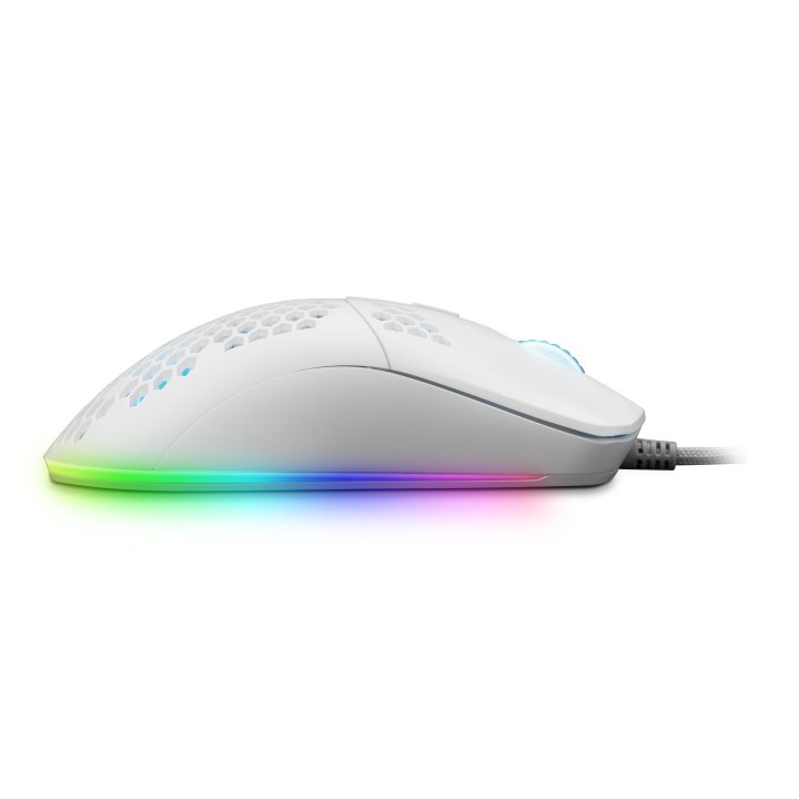 Mouse Mars Gaming Rgb Mmax Diseo Hive White 12400dpi Pixart 3327pro Switch Huano Superficie Perforada Iluminacion Rgb Chroma