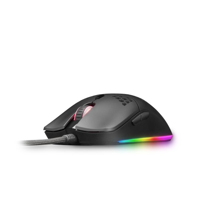 Mouse Mars Gaming Rgb Mmax Diseo Hive Black 12400dpi Pixart 3327pro Switch Huano Superficie Perforada Iluminacion Rgb Chroma