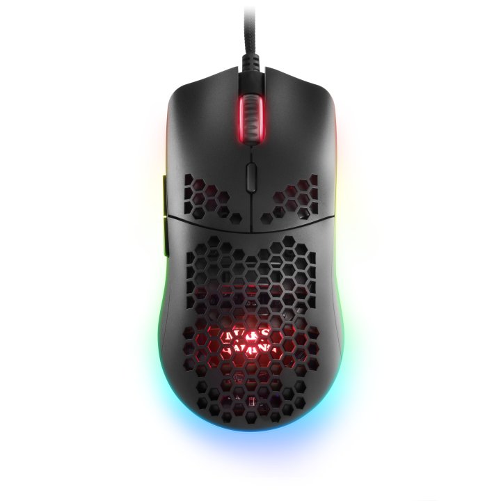 Mouse Mars Gaming Rgb Mmax Diseo Hive Black 12400dpi Pixart 3327pro Switch Huano Superficie Perforada Iluminacion Rgb Chroma