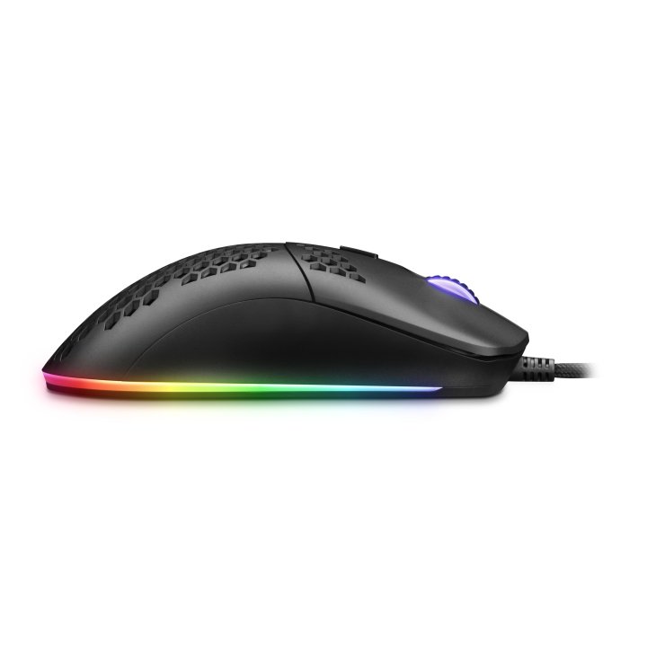 Mouse Mars Gaming Rgb Mmax Diseo Hive Black 12400dpi Pixart 3327pro Switch Huano Superficie Perforada Iluminacion Rgb Chroma