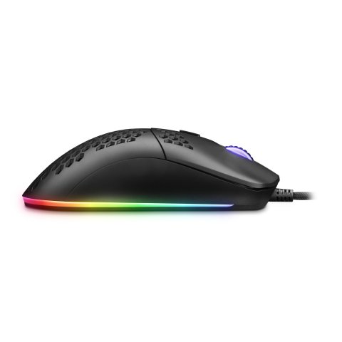 Mouse Mars Gaming Rgb Mmax Diseo Hive Black 12400dpi Pixart 3327pro Switch Huano Superficie Perforada Iluminacion Rgb Chroma
