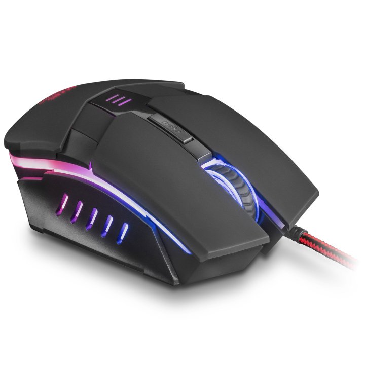 Mouse Mars Gaming Rgb Mm116 3200dpi 6 Botones Gaming Cable 2 Metros Led 7 Colores Bonton On The Fly Trenzado Usb Gold