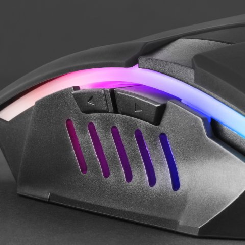Mouse Mars Gaming Rgb Mm116 3200dpi 6 Botones Gaming Cable 2 Metros Led 7 Colores Bonton On The Fly Trenzado Usb Gold