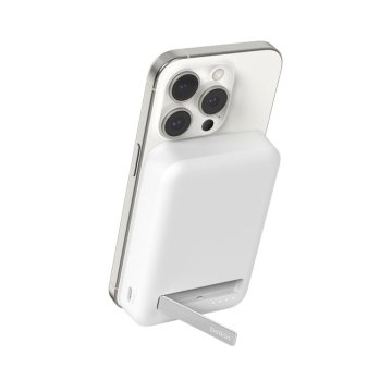 Base De Carga Inalambrica Belkin Bpd008btwh Magnetica10000mah Con Qi2 De 15w Blanca