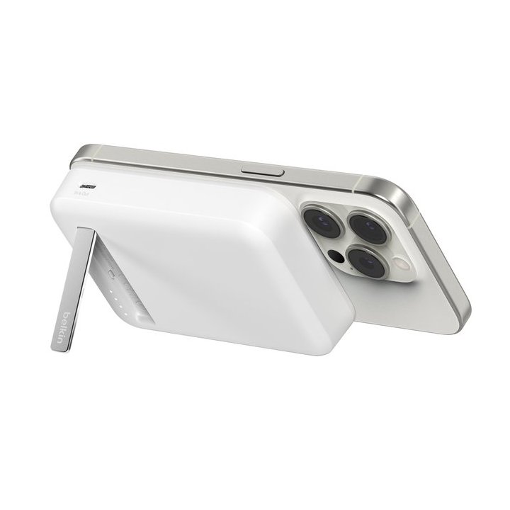 Base De Carga Inalambrica Belkin Bpd008btwh Magnetica10000mah Con Qi2 De 15w Blanca