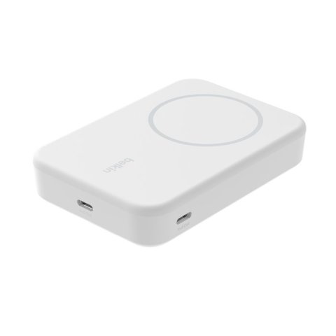 Base De Carga Inalambrica Belkin Bpd008btwh Magnetica10000mah Con Qi2 De 15w Blanca