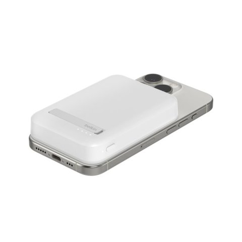 Base De Carga Inalambrica Belkin Bpd007btwh Magnetica 8000mah Con Qi2 De 15w Blanca