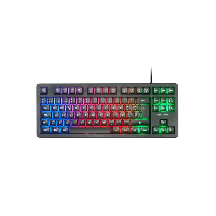 Teclado H-mech Gaming Mars Gaming Mk023 Portugues Color Negro Tamaño Compacto Tkl Iluminacion Rgb
