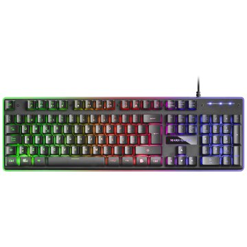 Pack Teclado Mouse Y Alfombrilla Mars Gaming Mcpx Negro Portugues Telcado Hibrido H-mech Mouse Ultraligero 10k Y Alfombrilla  2