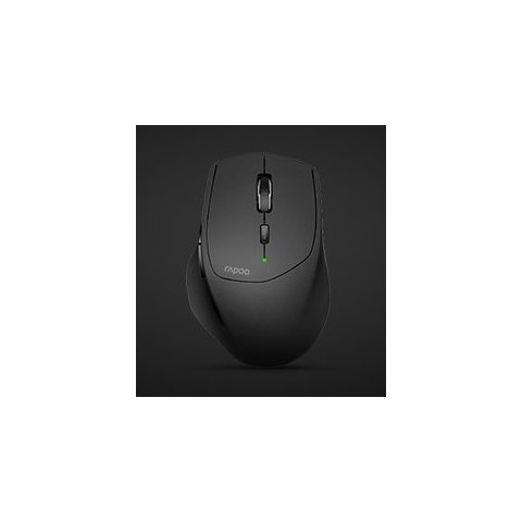 Mouse Rapoo Wireless Y Bluetooth Mt550 2.4g Ghz Bt 4.0 Usb 3.0 6 Botones 1600 Ppp Ajustable Negro Multi Mode