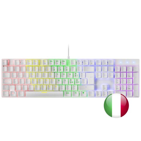 Teclado Mecanico Mars Gaming Mk422 Italiano White Switch Rojo Pr De 100hz Anti-ghosting Avanzado Iluminacion  Rgb