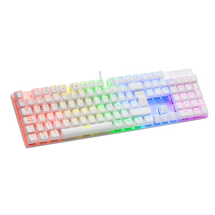 Teclado Mecanico Mars Gaming Mk422 Italiano White Switch Rojo Pr De 100hz Anti-ghosting Avanzado Iluminacion  Rgb