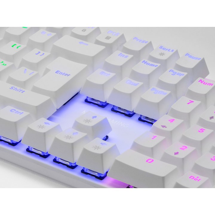 Teclado Mecanico Mars Gaming Mk422 Italiano White Switch Rojo Pr De 100hz Anti-ghosting Avanzado Iluminacion  Rgb