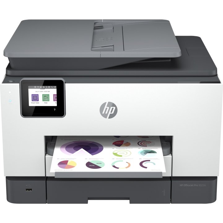 Multifuncion Inkjet Hp Officejet Pro 9022e 24ppm 20ppm Wifi Duplex Fax Color Blanco Cartuchos 963