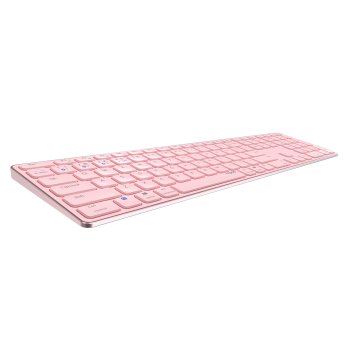 Teclado Rapoo Wireless Y Bluetooth E9800m 2.4ghz Bt 3.0 5.0 Diseño Ultrafino Bateria Rosabase Aluminio Multi Mode 2