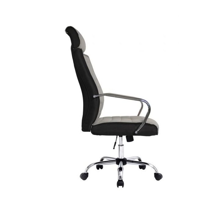 Silla De Oficina Equip Respaldo Medio Color Gris Recubrimiento Pu De Alta Calidaddiseño Ergonomico