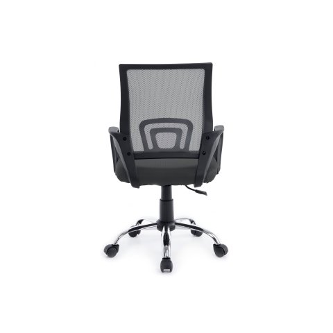 Silla De Oficina Equip De Malla Color Gris Oscuro Recubrimiento Pu De Alta Calidad Diseño Ergonomico