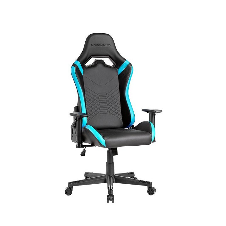 Silla Gamer Mars Gaming Mgcprobbl Negra Con Detalle Azules Brazos Regulables En Altura Reclinable 135º Cojines Ergonomicos So
