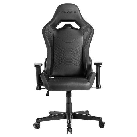 Silla Gamer Mars Gaming Mgcprobk Negra Con Detalle Grises Brazos Regulables En Altura Reclinable 135º Cojines Ergonomicos Sof