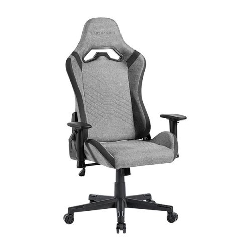 Silla Gamer Mars Gaming Mgcprofb Gris Con Detalles Negros Brazos Regulables En Altura Reclinable 135º Cojines Soft-touch Rued