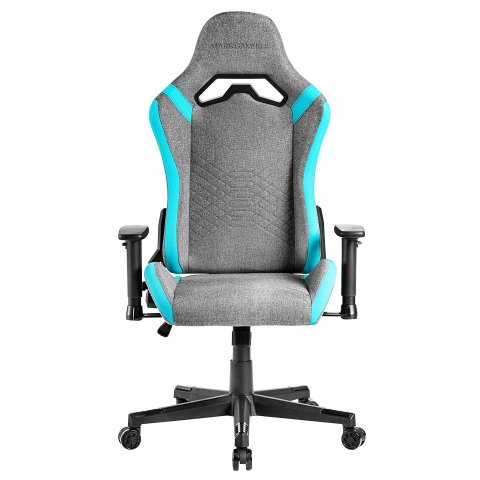 Silla Gamer Mars Gaming Mgcprofbl Gris Con Detalles Azul Brazos Regulables En Altura Reclinable 135º Cojines Soft-touch Rueda
