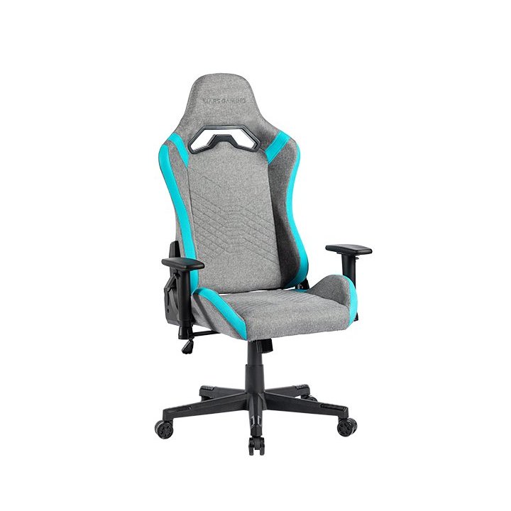 Silla Gamer Mars Gaming Mgcprofbl Gris Con Detalles Azul Brazos Regulables En Altura Reclinable 135º Cojines Soft-touch Rueda