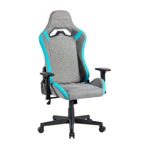 Silla Gamer Mars Gaming Mgcprofbl Gris Con Detalles Azul Brazos Regulables En Altura Reclinable 135º Cojines Soft-touch Rueda