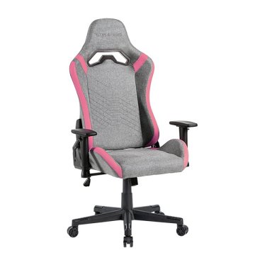 Silla Gamer Mars Gaming Mgcprofpk Gris Con Detalles Rosas Brazos Regulables En Altura Reclinable 135º Cojines Soft-touch Rued 2