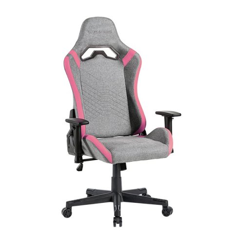 Silla Gamer Mars Gaming Mgcprofpk Gris Con Detalles Rosas Brazos Regulables En Altura Reclinable 135º Cojines Soft-touch Rued