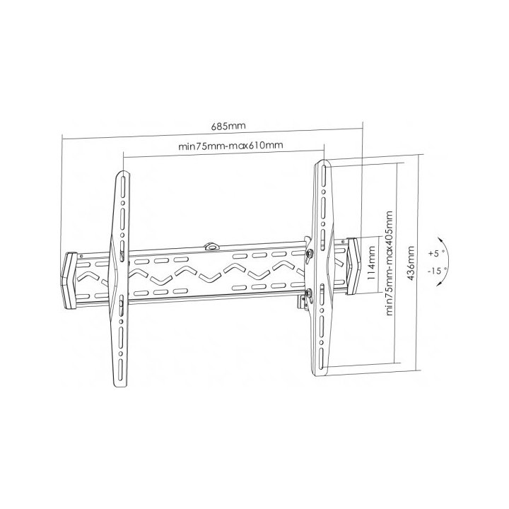 Soporte De Pared Orientable Equip Para Pantalla De 37"- 70" Inclinable Max. 50kgs Vesa Max 600x400