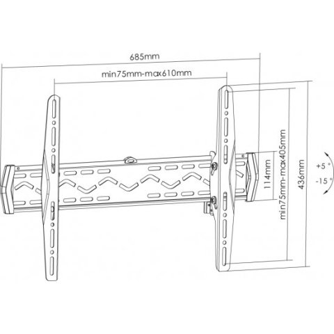 Soporte De Pared Orientable Equip Para Pantalla De 37"- 70" Inclinable Max. 50kgs Vesa Max 600x400