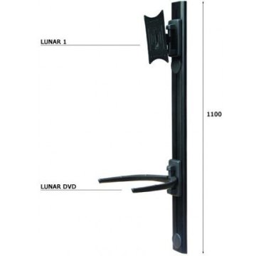 Soporte De Pared Orientable Omb Lunar-genio Para Pantalla 10"-50" Verti.+-20âº Giro 90âº Vesa 200x200 Soporte Inf. Regulable 