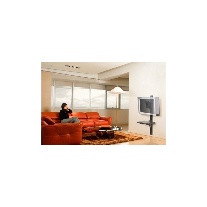 Soporte De Pared Orientable Omb Lunar-genio Para Pantalla 10"-50" Verti.+-20âº Giro 90âº Vesa 200x200 Soporte Inf. Regulable 