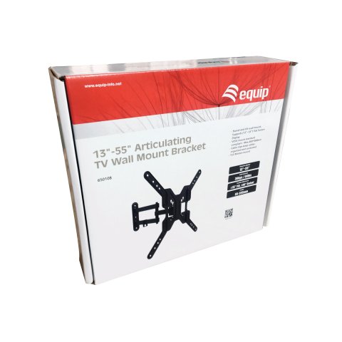 Soporte De Pared Orientable Equip Para Pantalla De 13" - 55" Doble Brazo Inclinable Y Giratorio Max. Vesa 400x400 Hasta 30kgs