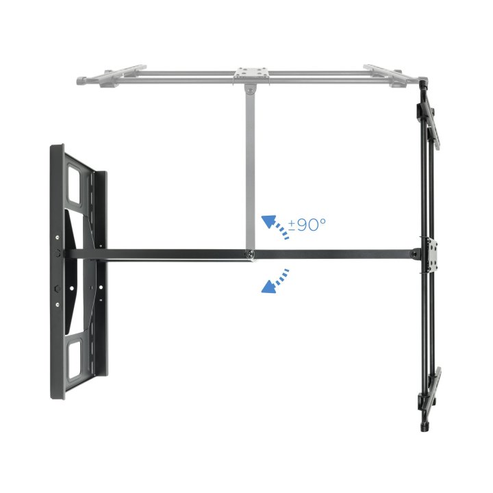 Soporte De Pared Orientable Tooq Lp4380xl-b Para Pantalla 43"- 80" Max 50kg Doble Brazo Giratorio Gran Angular Vesa 200x200 H