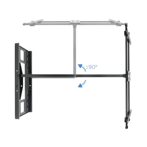 Soporte De Pared Orientable Tooq Lp4380xl-b Para Pantalla 43"- 80" Max 50kg Doble Brazo Giratorio Gran Angular Vesa 200x200 H