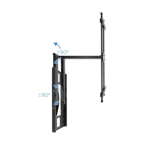 Soporte De Pared Orientable Tooq Lp4380xl-b Para Pantalla 43"- 80" Max 50kg Doble Brazo Giratorio Gran Angular Vesa 200x200 H