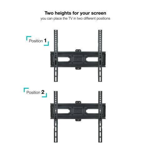 Soporte De Pared Orientable Tooq Lp7843tn-b Para Pantalla 32"- 55" Doble Brazo Con Giro E Inclinacion Max 35kg Vesa 100x100 H