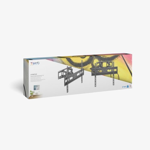 Soporte De Pared Orientable Tooq Lp7866tn-b Para Pantalla 37"- 80" Doble Brazo Dual Con Giro E Inclinacion Max 35kg Vesa 100x