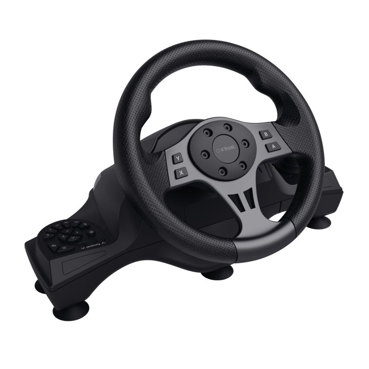 Volante Trust Gxt-289 Con Respuesta De Vibracion Y Pedales 25122 Compatible  Con Pc Y Consolas 25122